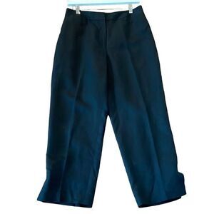 Loft Laura vintage linen blend black tapered pant size 10